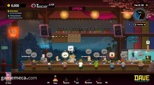 ▲ 왁자지껄한 초밥가게를 보고 있자면 사냥한 보람이 생긴다 (사진제공: 민트로켓)