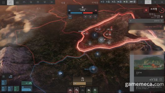 ▲ 이동식 기지의 지도 위 움직임, 해방 전쟁 중 (사진: 게임메카 촬영)