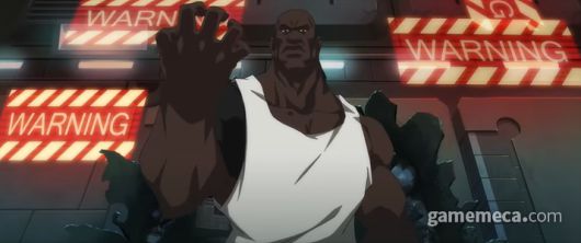 ▲ 검은 피부에 괴력 거구 대머리인 둠피스트 (사진출처: 둠피스트 스토리 애니메이션 갈무리)