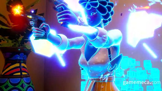 ▲ 요원 카발리야와 무기 쌍권총 (사진출처: 트립와이어 공식 유튜브 채널 갈무리)