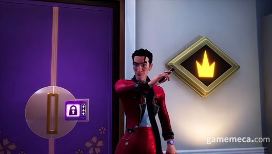 ▲ 보라색 키가 필요한 잠긴 문 (사진출처: 트립와이어 공식 유튜브 채널 갈무리)