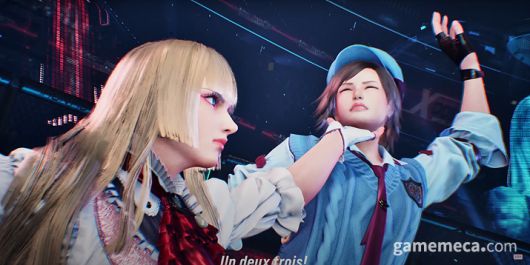 ▲ 고양이 '솔트'와 리리 (사진출처: 반다이남코엔터테인먼트 공식 유튜브 채널 갈무리)