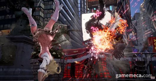 ▲ 공격 기술과 신 시스템 '히트'를 통한 연계 (사진출처: 반다이남코엔터테인먼트 공식 유튜브 채널 갈무리)