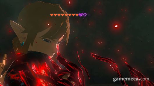 ▲ 천장을 관통하는 신비로운 트레루프 연출. 로딩이 필요없는 공간에서는 곧바로 링크가 고개를 빼꼼 내민다. (사진: 게임메카 촬영)