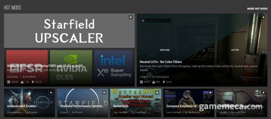 ▲ 스타필드 유저 인기 모드 (자료출처: 넥서스모드)