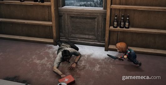 ▲ 3인칭 시점이 특징이다 (사진출처: 데드 바이 데이라이트 처키 공식 유튜브 영상 갈무리)