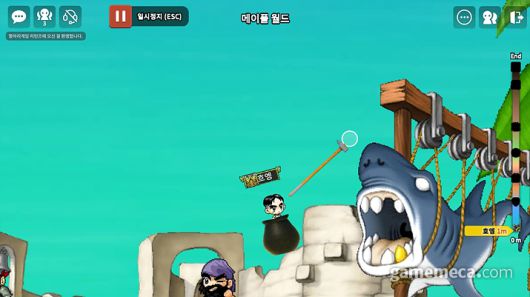 ▲ 메이플답게 빅토리아 아일랜드 배경 맵도 존재한다 (사진: 게임메카 촬영)