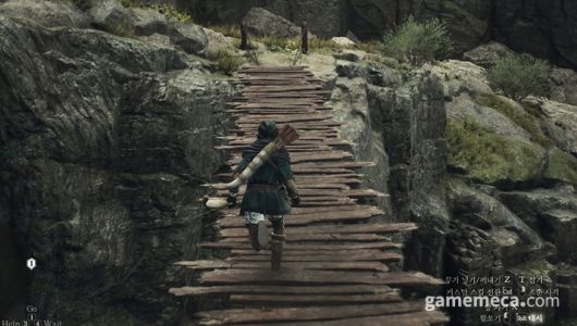 ▲ 나무 다리는 공격으로 끊을 수 있다 (사진: 게임메카 촬영)