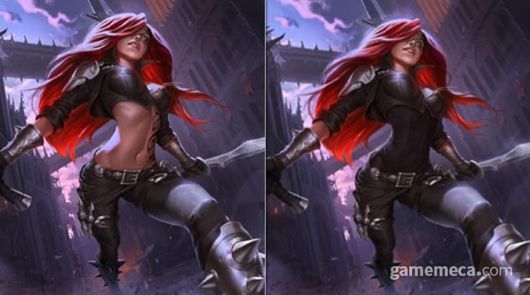 ▲ 원본(좌)의 복부 노출 부위가 중국 버전(우)에서는 옷으로 가려졌다 (사진출처: 라이엇게임즈 공식 홈페이지)