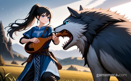 ▲ 류트로 늑대 입 벌리기?