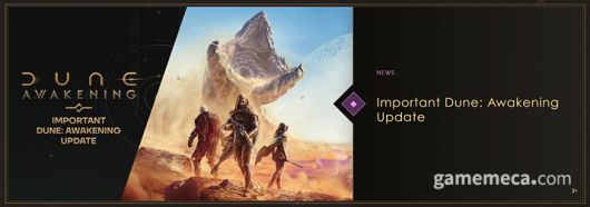 ▲ 듄: 어웨이크닝 주요 소식 (자료출처: 듄 어웨이크닝 공식 홈페이지)