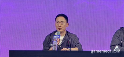 ▲ 넷마블 조성영 사업본부장은 현장에서 '신규 유저' 유입에도 힘쓰겠다 밝혔다 (사진: 게임메카 촬영)