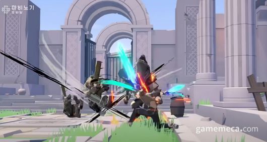 ▲ 듀얼블레이드, 재빠른 연속 공격 (사진출처: 마비노기 모바일 공식 영상 갈무리)