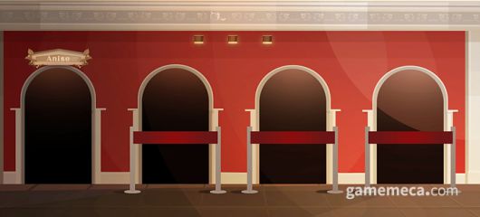 ▲ 각 챕터를 전시 공간으로 표현한 시작화면 (사진: 게임메카 촬영)