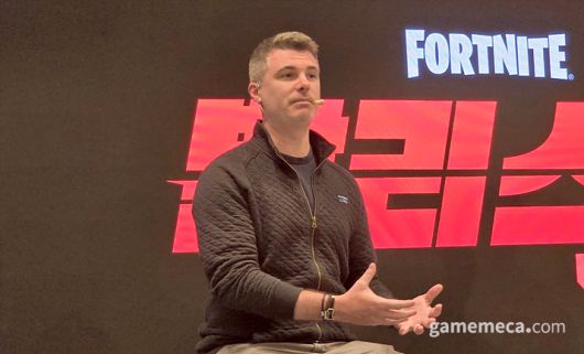 ▲ 에릭 디렉터는 현 에픽게임즈 런처가 가진 문제점을 주시하고 있으며, 이를 수정하기 위해 힘쓰고 있음을 강조했다 (사진: 게임메카 촬영)