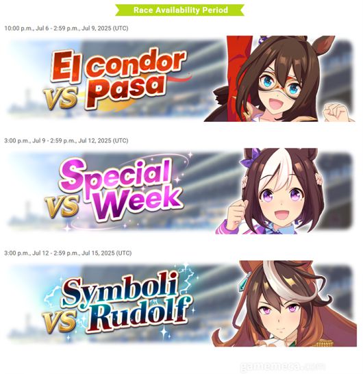 ▲ 레전드 레이스 1회차가 진행 중이다 (사진출처: 우마무스메 글로벌 공식 홈페이지)