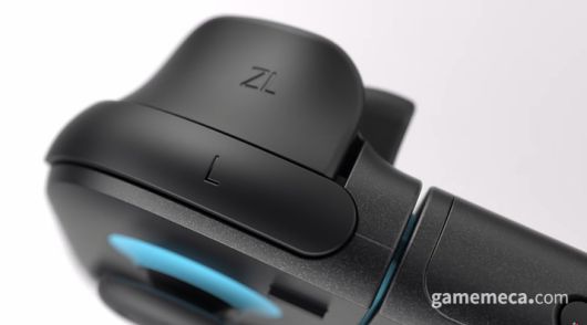▲ 조이콘 2 뒤에 달린 ZL 버튼 (사진출처: 닌텐도 스위치 2 소개 영상 갈무리)