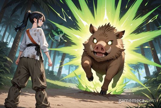 ▲ 멧돼지가 스킬 쓰는 거 아니지?