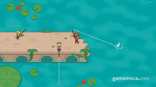 ▲ 귀여운 소녀와 함께 식재료 모으는 '달밤포차' (사진: 게임메카 촬영)