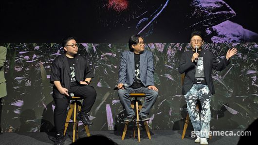 ▲ 질문에 답변 중인 코레카도 CPD (사진: 게임메카 촬영)