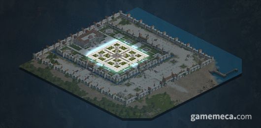 ▲ 아덴 성 구조, 빛나는 부분이 '내성'이다 (사진출처: 리니지M 공식 홈페이지)