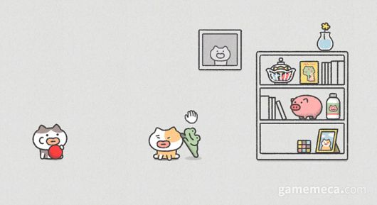 ▲ 물건을 떨어뜨리면 찡그린다 (사진: 게임메카 촬영)