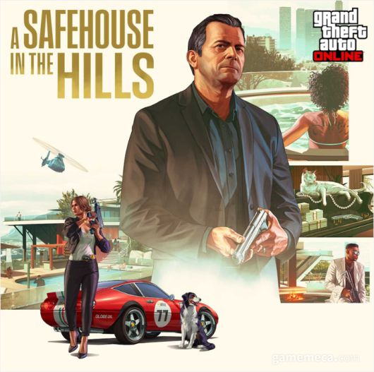 ▲ 마이클이 등장하는 GTA 온라인 신규 업데이트 '언덕 위의 안식처' 대표 이미지 (사진출처: 게임 공식 홈페이지)