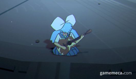 ▲ 기타를 연주하려는 퀘이버 (사진: 게임메카 촬영)