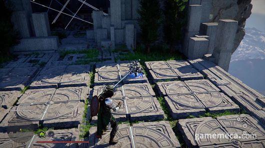 ▲ 능력을 활용한 간편한 조작으로 퍼즐을 풀고 지역을 탐험하는 재미를 전한다 (사진출처: 붉은사막 트레일러 갈무리)