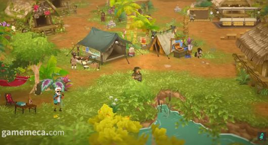 ▲ 정글 마을은 실시간으로 시간이 흐른다 (사진출처: 데이브 더 다이버 신규 DLC 소개 영상 갈무리)