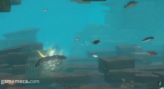 ▲ 폰을 기울여 차를 따르는 모습 (사진출처: 데이브 더 다이버 신규 DLC 소개 영상 갈무리)