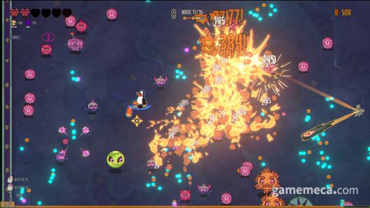 ▲ 체험판은 1스테이지, 우주 적을 배경으로 (사진출처: 스팀 상점 페이지)