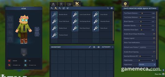 ▲ 제작 도구를 활용해 지형 쌓기 (사진출처: 하이테일 공식 유튜브 영상 갈무리)