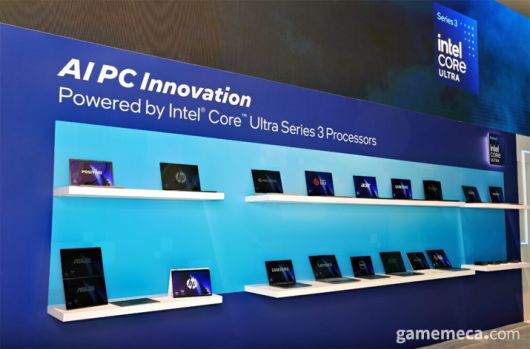 ▲ 인텔 코어 울트라 시리즈 3가 탑재된 기기 (사진제공: 인텔)