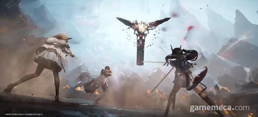 ▲ 4명의 파티원이 전투에 참여하며 (사진출처: 명일방주: 엔드필드 공식 유튜브 채널 갈무리)