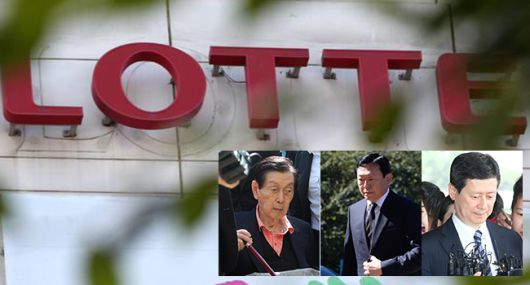 (From left) Shin Kyuk-ho, Shin Dong-bin and Shin Dong-joo