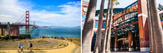 샌프란시스코 금문교, 샌프란시스코 오라클 파크  / 사진=모두투어