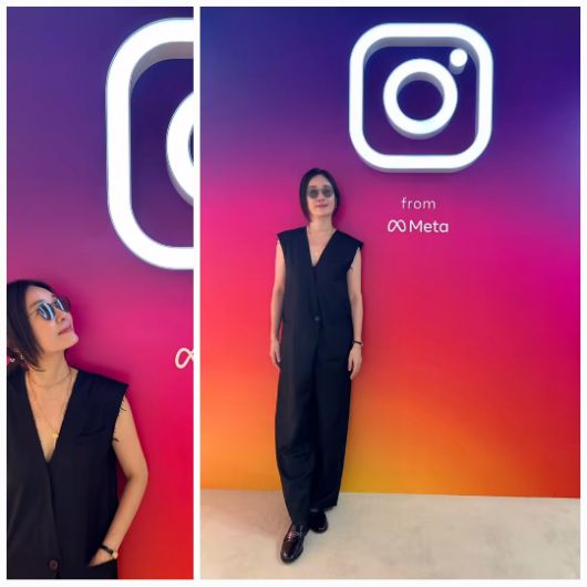 오연수 특유의 세련된 패션 감각을 보여줬다.사진=오연수 SNS