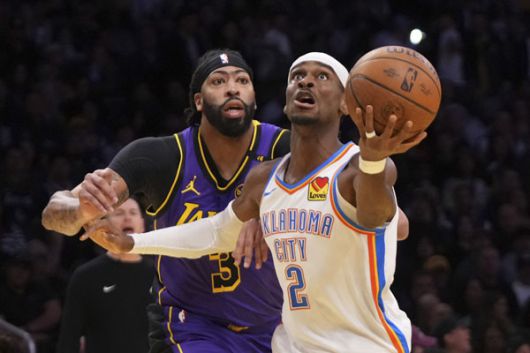 오클라호마시티 썬더가 LA레이커스를 꺾었다. 사진=AP=연합뉴스 제공