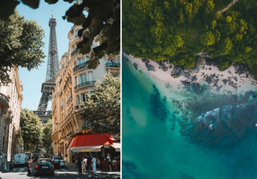 (좌) 파리 (우) 발리 / 사진=pexels
