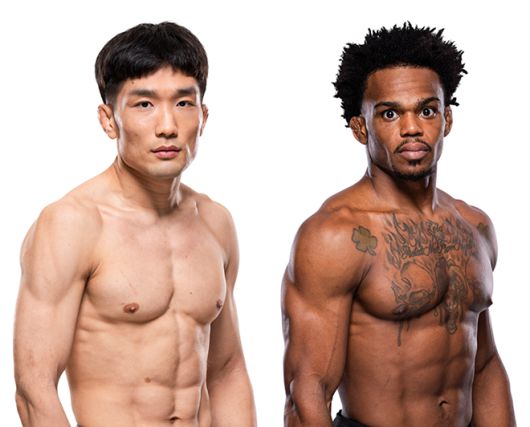 Road to UFC 시즌2 밴텀급 토너먼트 우승 이창호(왼쪽), UFC 1패 코르테이비어스 로미어스. 사진=TKO