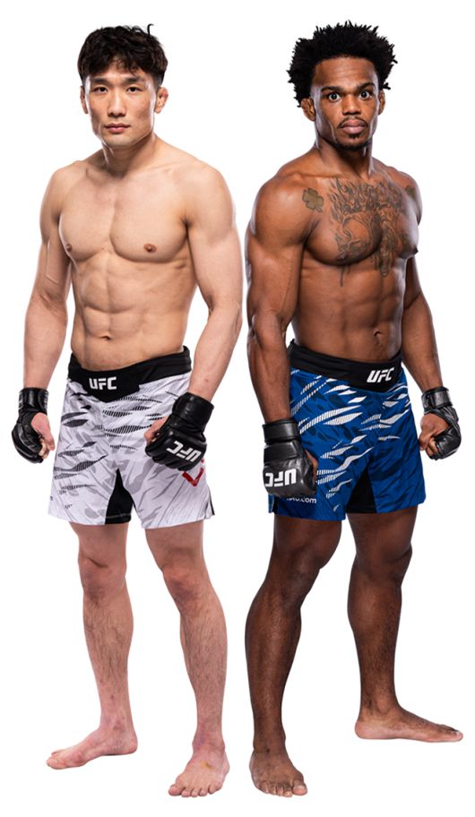 Road to UFC 시즌2 밴텀급 토너먼트 우승 이창호(왼쪽), UFC 1패 코르테이비어스 로미어스. 사진=TKO