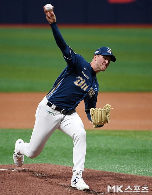 NC 라일리는 10일 수원 KT전에서 무려 14개의 탈삼진을 뽑아냈다. 사진=천정환 기자