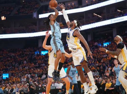 멤피스는 초반 열세를 극복하고 골든스테이트를 몰아세웠다. 사진= Cary Edmondson-Imagn Images= 연합뉴스 제공