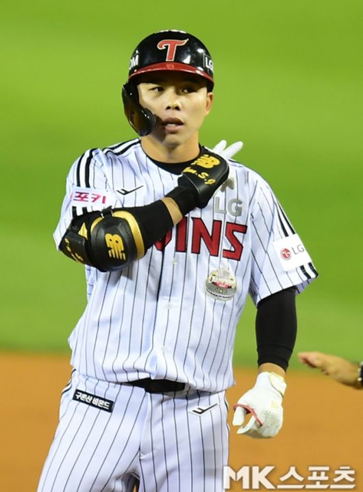 최근 빼어난 클러치 능력을 선보이고 있는 LG 문성주. 사진=김재현 기자