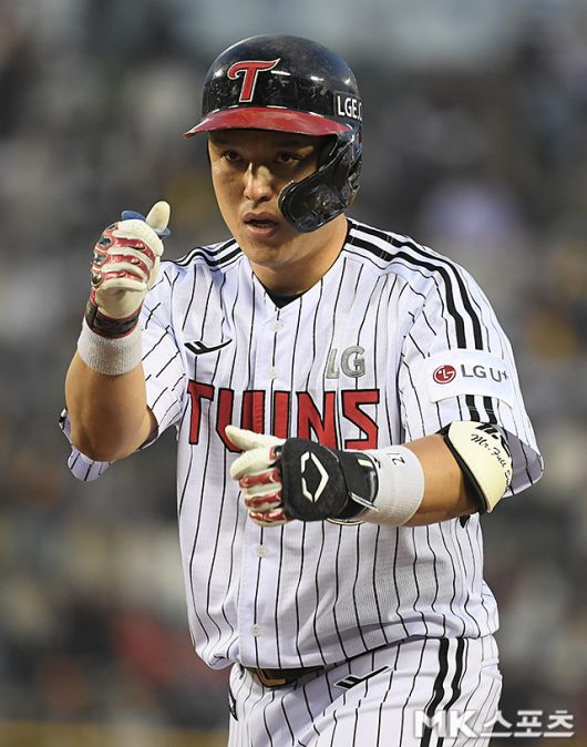 23일 잠실 NC전에서 땅볼 타점을 올린 박동원. 사진=천정환 기자