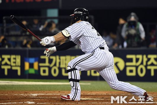 박동원이 23일 잠실 NC전에서 결승 타점을 올리고 있다. 사진(잠실 서울)=천정환 기자