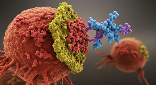 국내 연구진이 암세포의 면역 방어막을 분해해서 항암 효과를 높이는 기술을 개발했다. 사진은 구글 이미지FX로 생성.