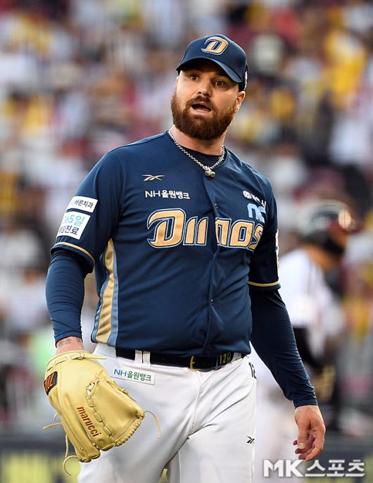 23일 잠실 LG전에 NC 선발투수로 나선 로건. 사진(잠실 서울)=천정환 기자