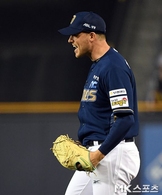 NC 라일리가 24일 잠실 LG전에서 포효하고 있다. 사진(잠실 서울)=천정환 기자